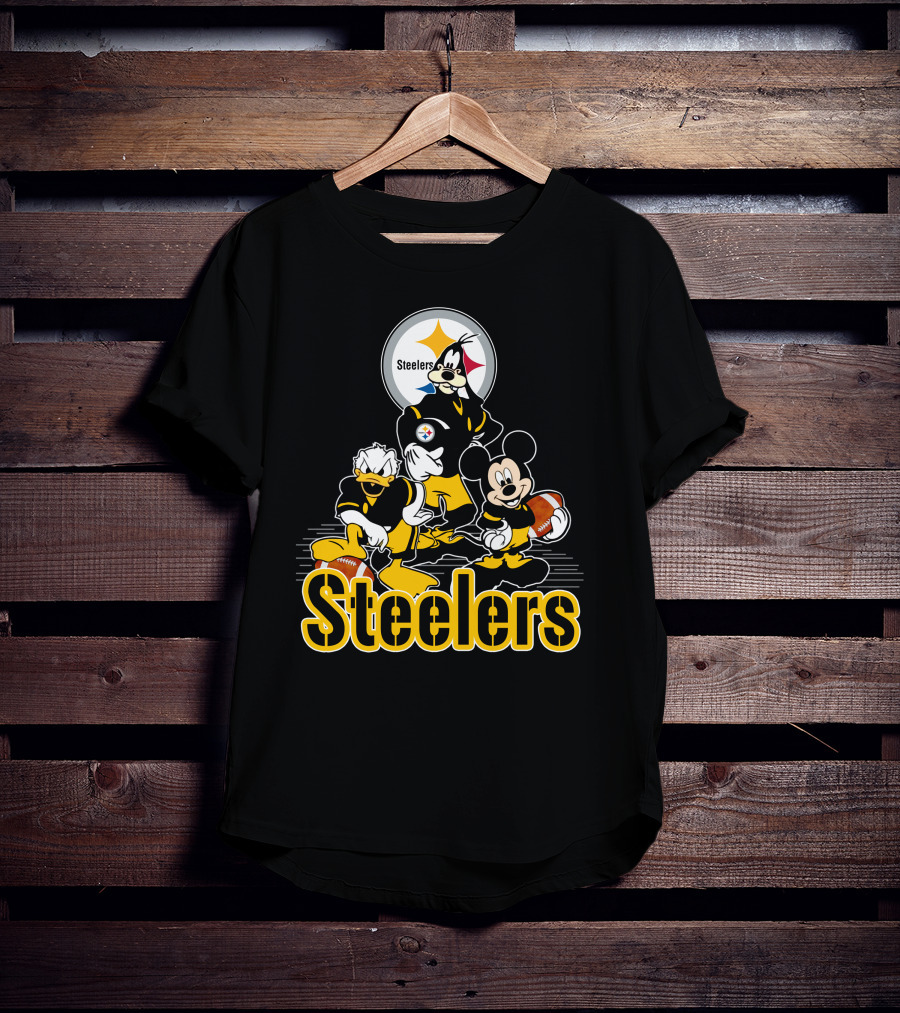 Steelers Mickey Donald Goofy Football Team Friendship T-Shirt