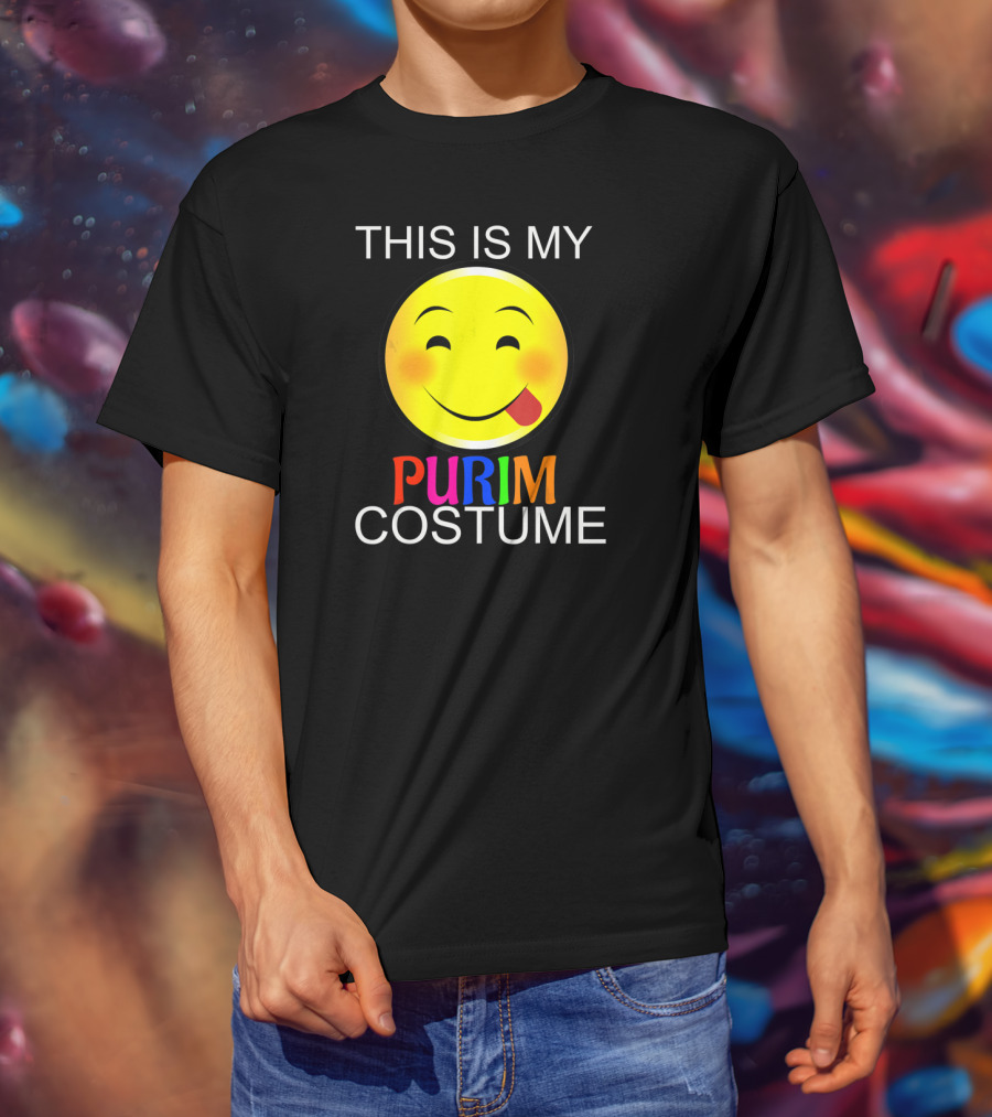 THIS IS MY PURIM COSTUME Smiley Face T-Shirt