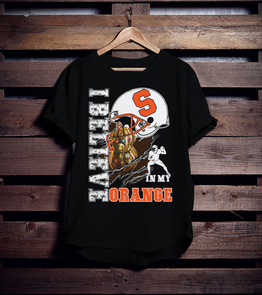 I Believe In My Orange Infinity Gauntlet Football S Helmet Fan T-Shirt