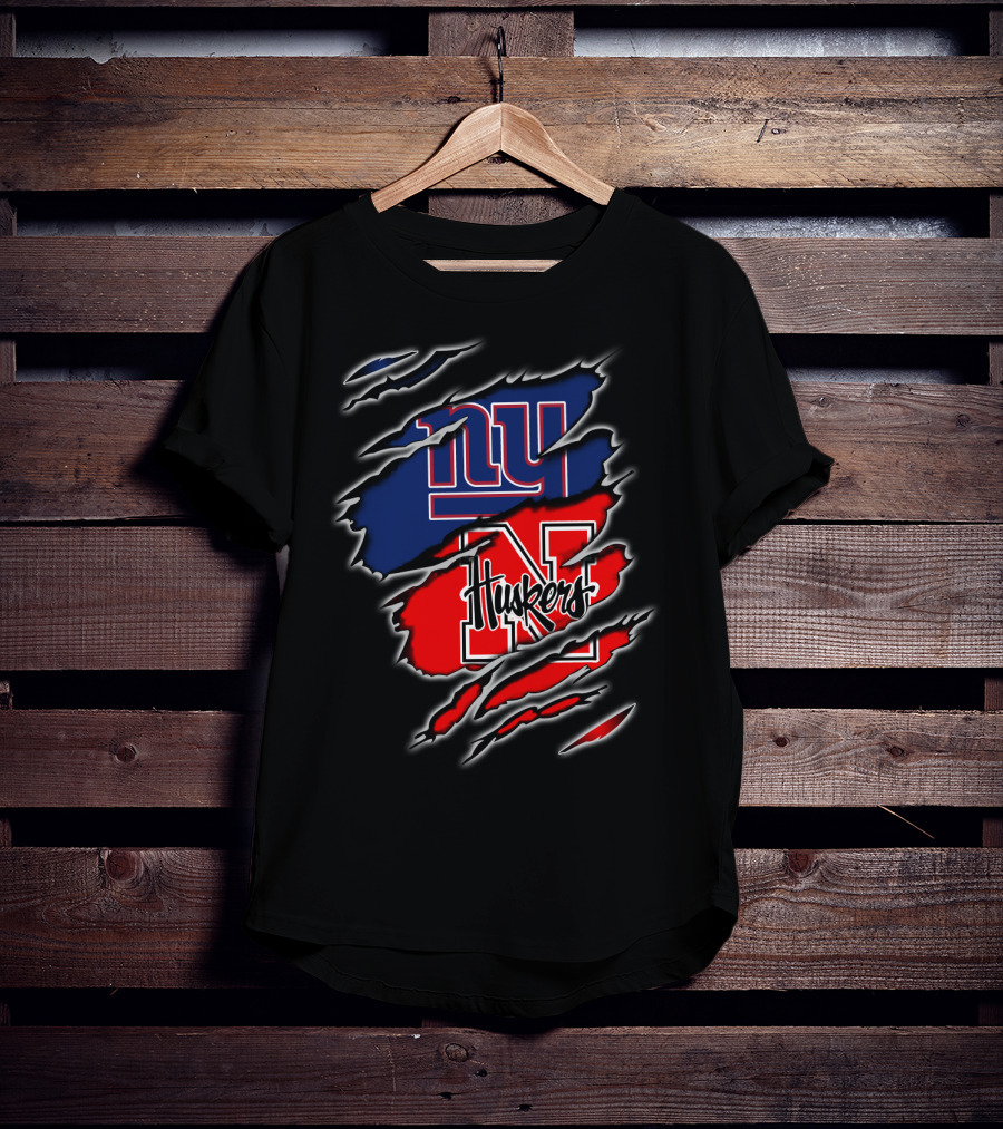 Giants Huskers N Logo Rip T-Shirt