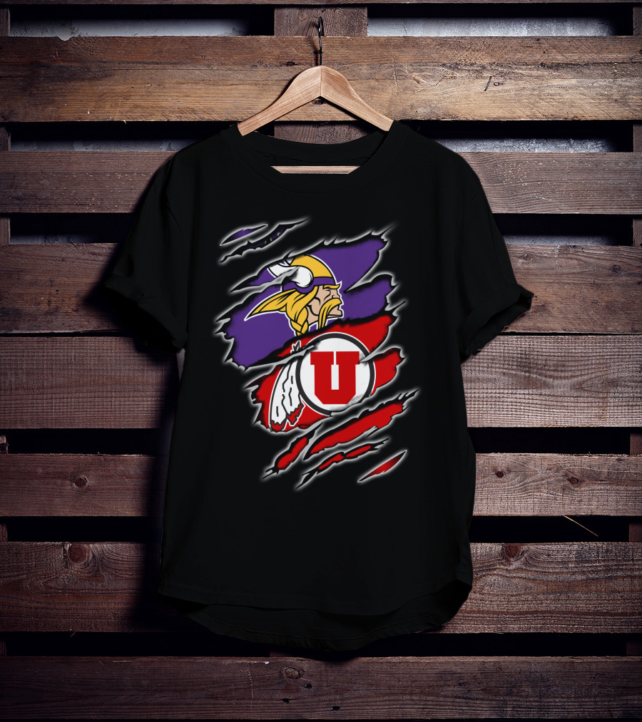 Minnesota Vikings Utah Utes Collaboration T-Shirt