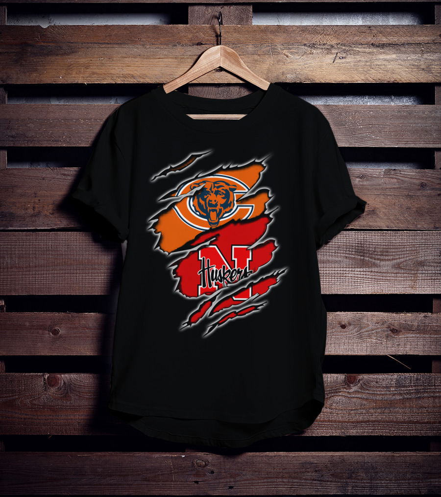 Bears G Huskers N Logo Tear T-Shirt