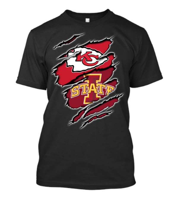 Kansas City Chiefs Iowa State Cyclones Torn Mesh T-Shirt