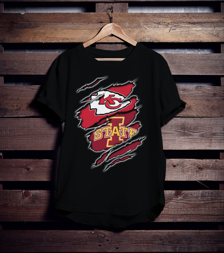 Kansas City Chiefs Iowa State Cyclones Torn Mesh T-Shirt