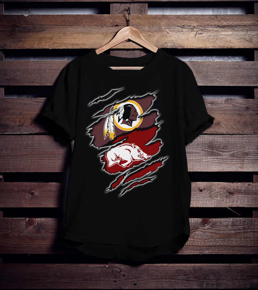 Washington Redskins Arkansas Razorbacks Fusion T-Shirt