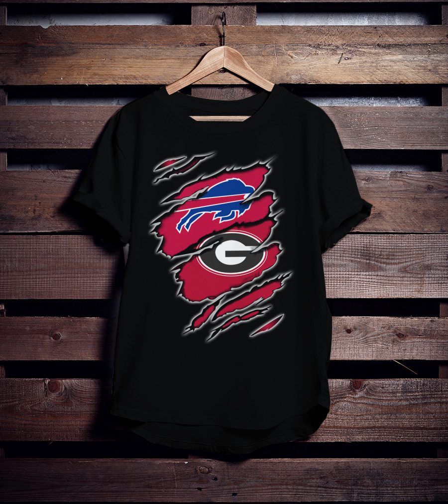 Buffalo Bills Georgia Bulldogs Claw Marks T-Shirt