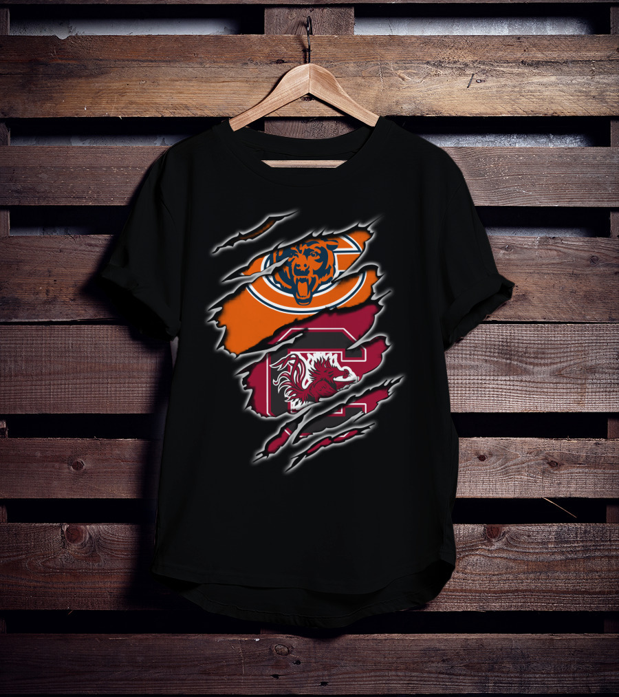 Bears Gamecocks Logo Mashup T-Shirt