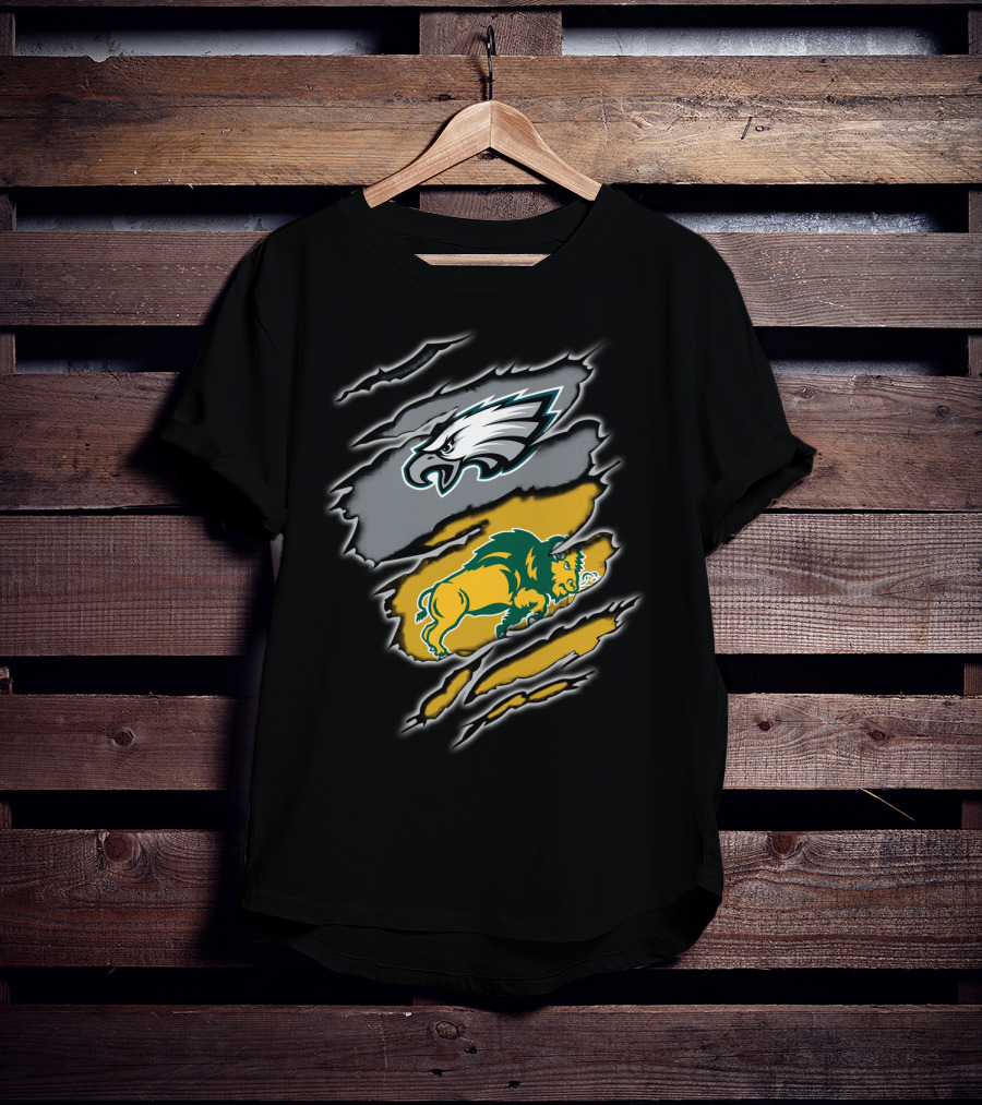 Philadelphia Eagles North Dakota State Bison Fans T-Shirt