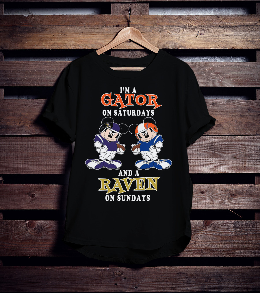 I'm A Gator On Saturdays And A Raven On Sundays T-Shirt