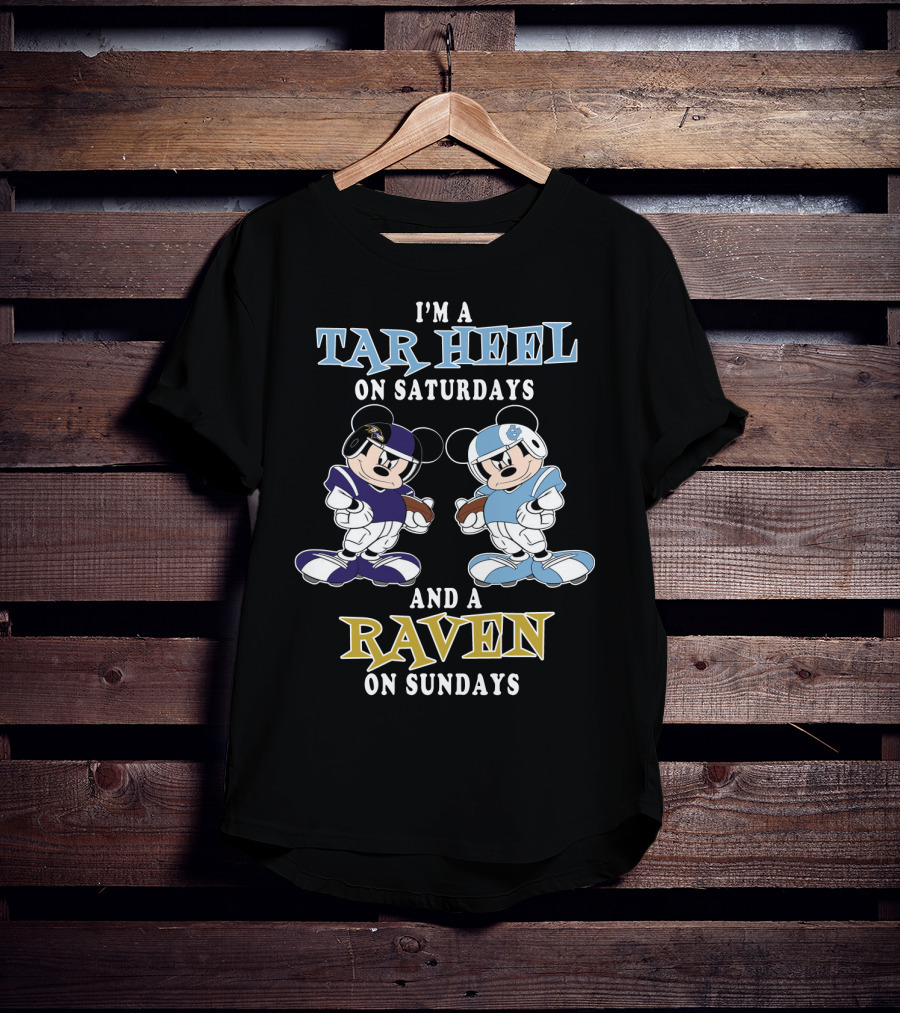 I'm A Tar Heel On Saturdays And A Raven On Sundays T-Shirt