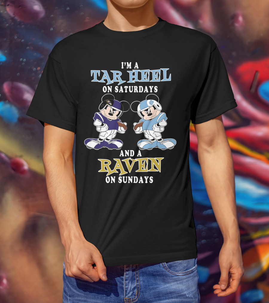 I'm A Tar Heel On Saturdays And A Raven On Sundays T-Shirt