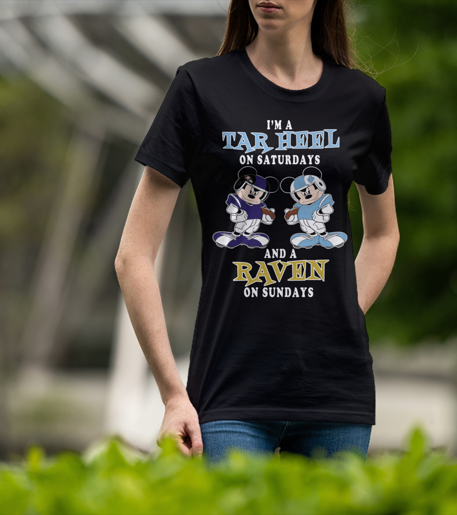 I'm A Tar Heel On Saturdays And A Raven On Sundays T-Shirt