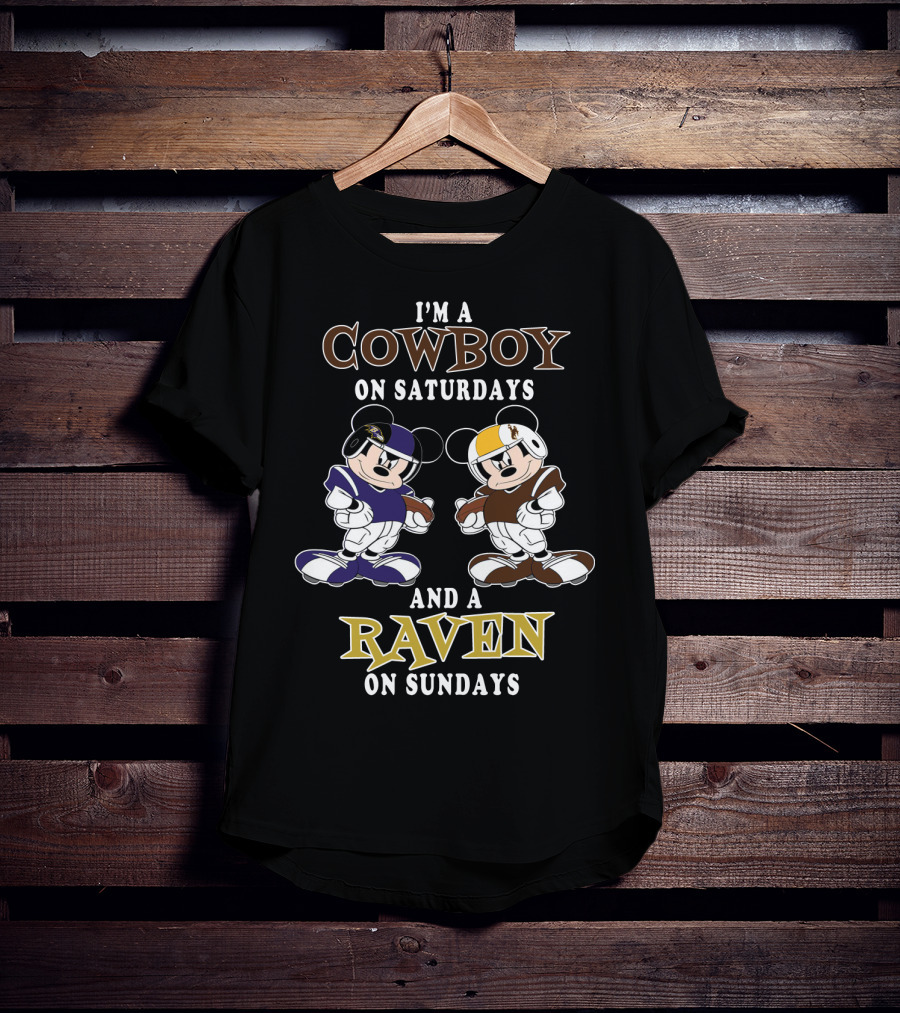 I'm A Cowboy On Saturdays And A Raven On Sundays T-Shirt