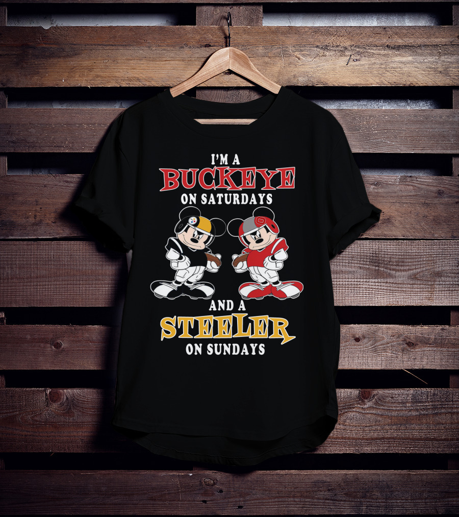 I'm A Buckeye On Saturdays And A Steeler On Sundays T-Shirt