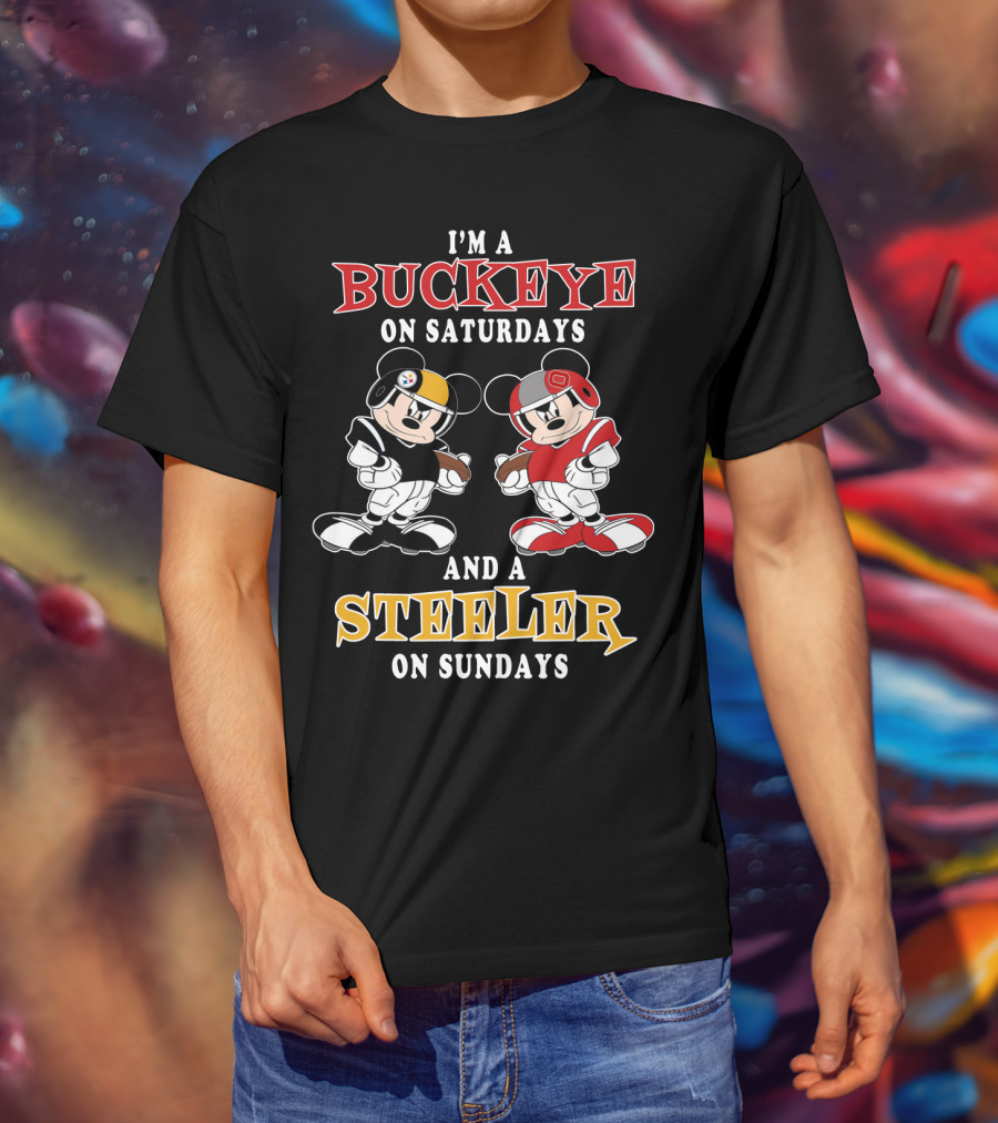I'm A Buckeye On Saturdays And A Steeler On Sundays T-Shirt