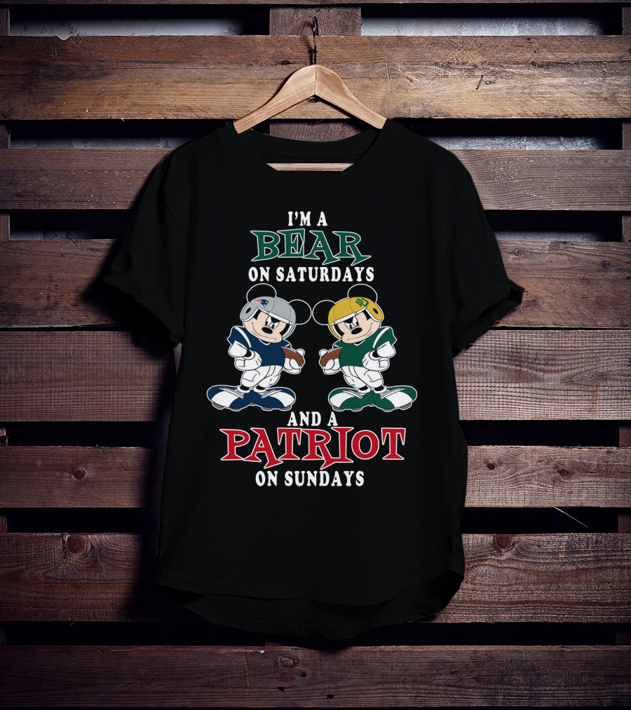 I'm A Bear On Saturdays And A Patriot On Sundays T-Shirt