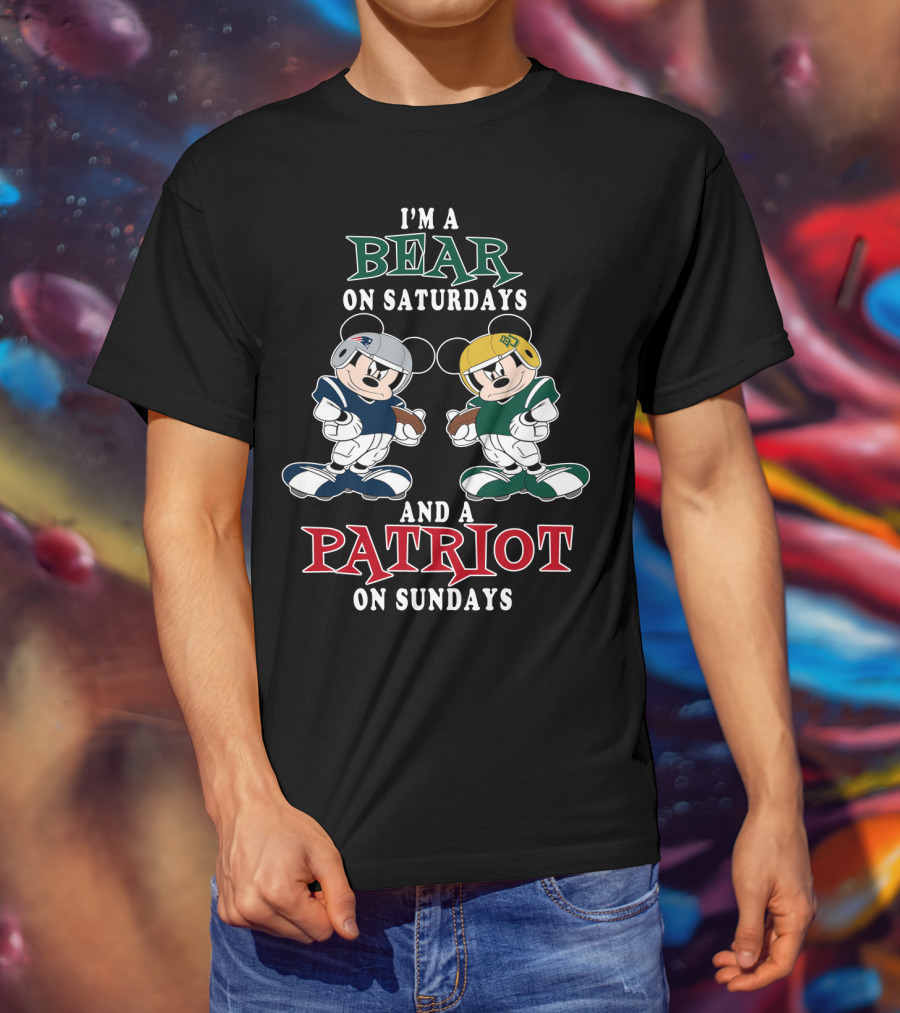 I'm A Bear On Saturdays And A Patriot On Sundays T-Shirt