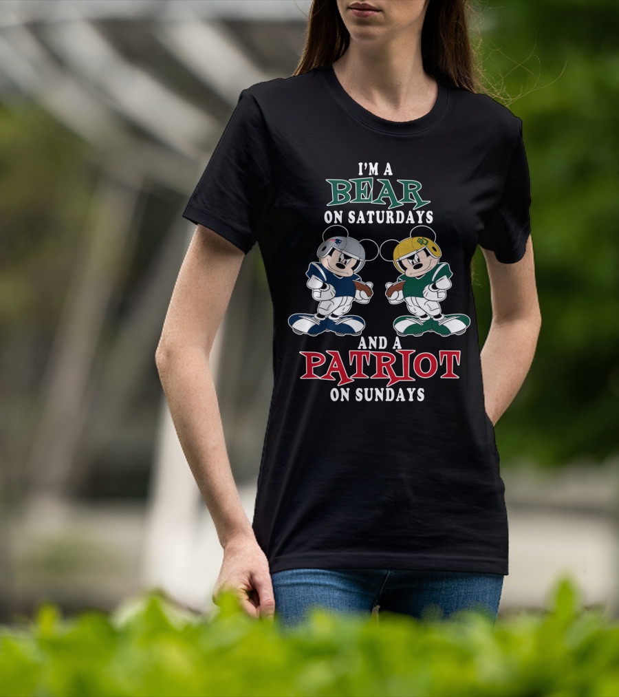 I'm A Bear On Saturdays And A Patriot On Sundays T-Shirt