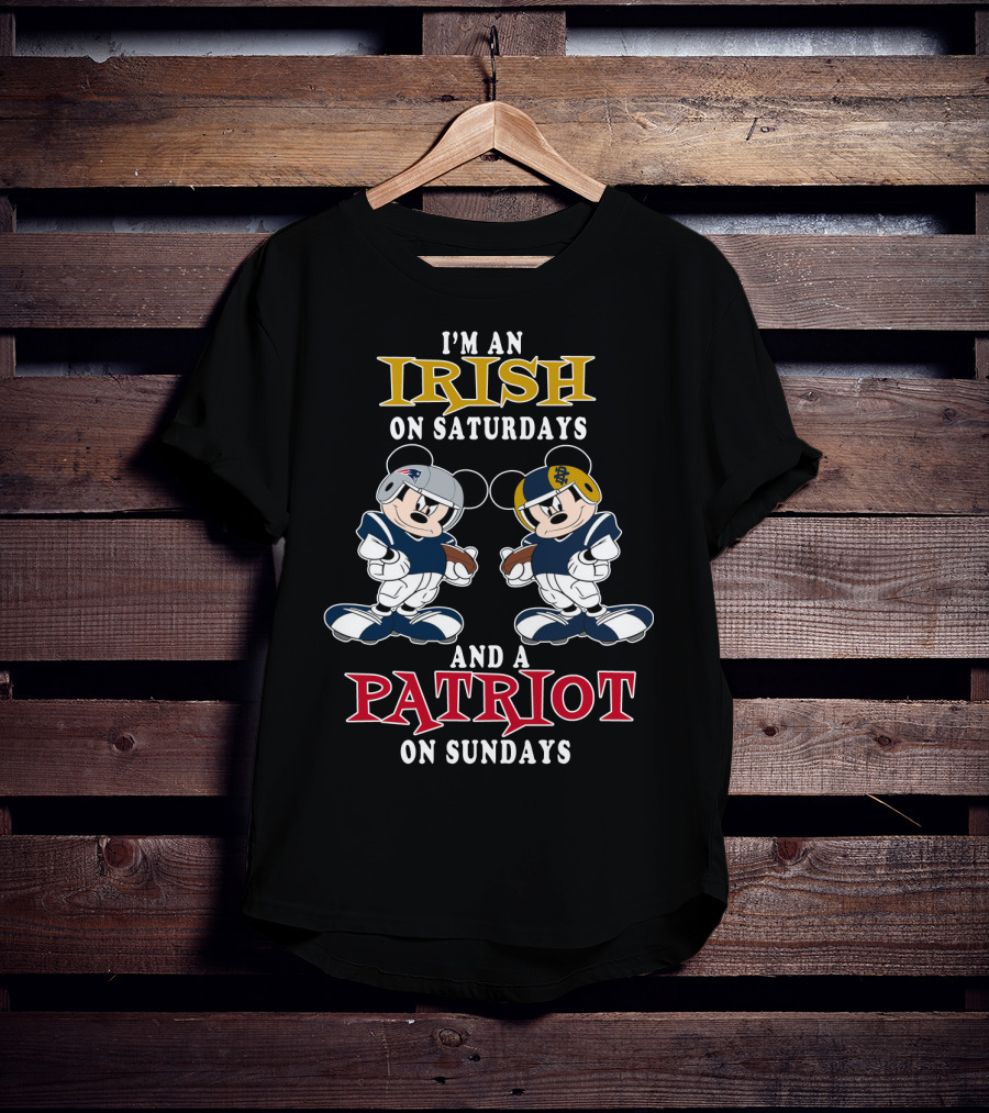 I'm An Irish On Saturdays And A Patriot On Sundays T-Shirt