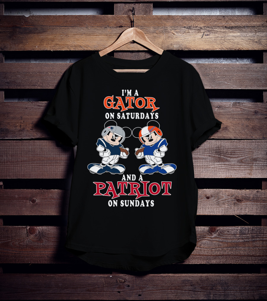 I'm A Gator On Saturdays And A Patriot On Sundays T-Shirt