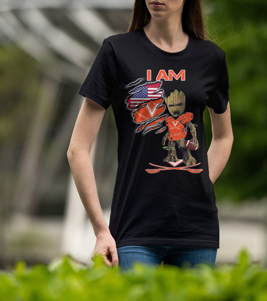 I Am Virginia Cavaliers Football Groot Fan T-Shirt