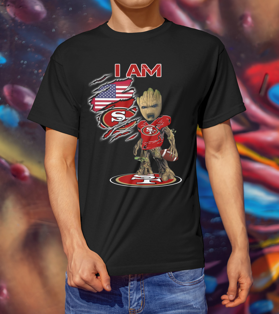 I Am Groot San Francisco 49ers American Football Fan T-Shirt