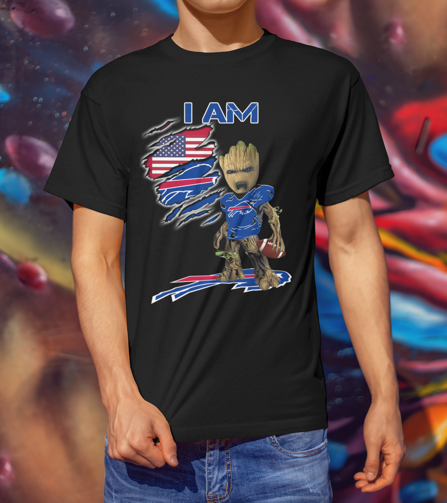 I Am Groot Buffalo Bills Usa Football Fan T-Shirt
