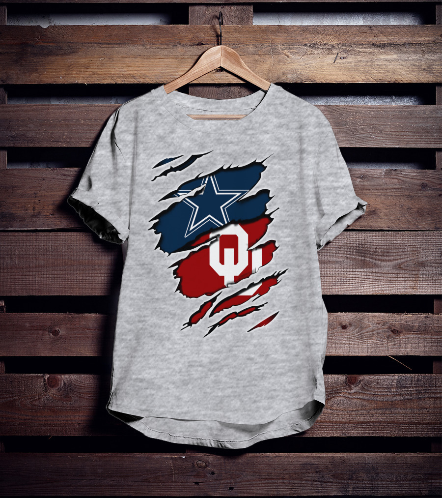 Dallas Cowboys Oklahoma Sooners Football Fan Gear T-Shirt