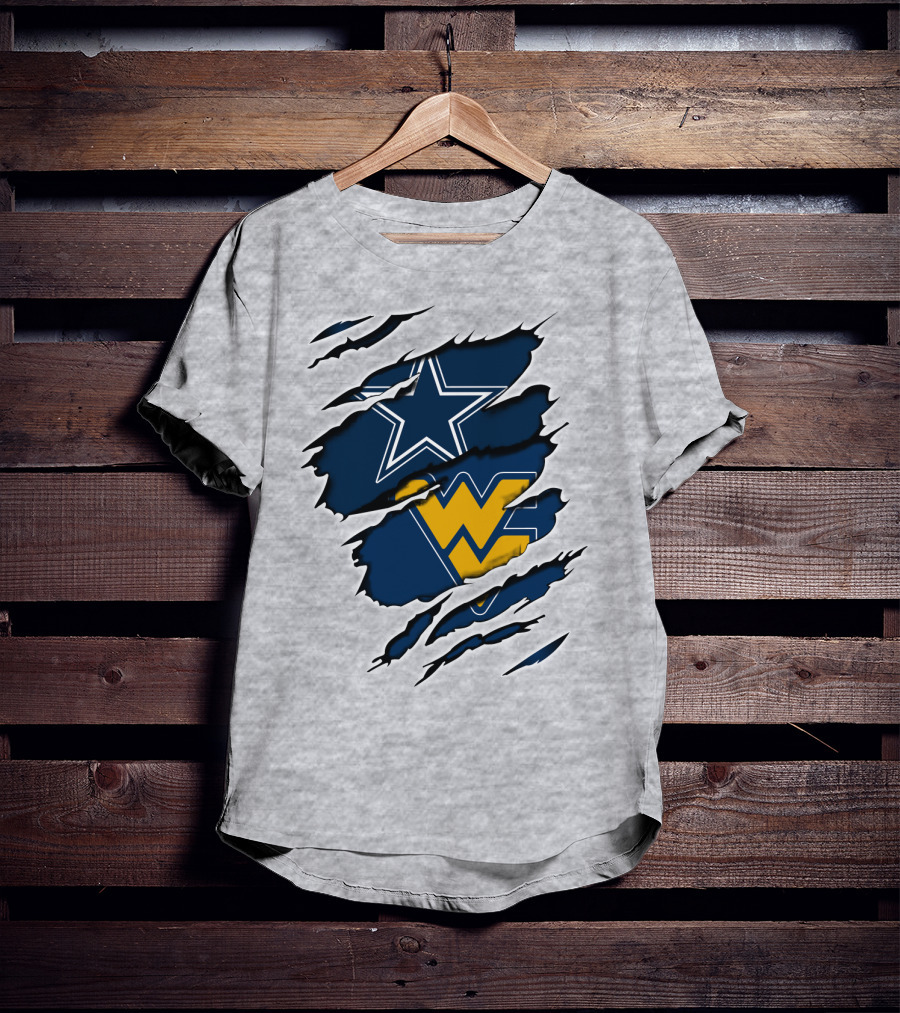 Cowboys West Virginia Mountaineers Star Logo Fusion T-Shirt
