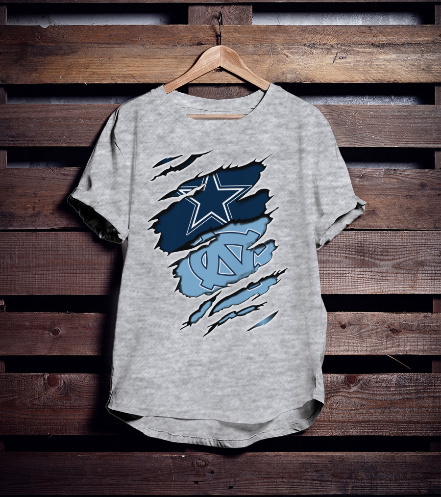 Cowboys Star Tarheels Claw Rip Fusion T-Shirt