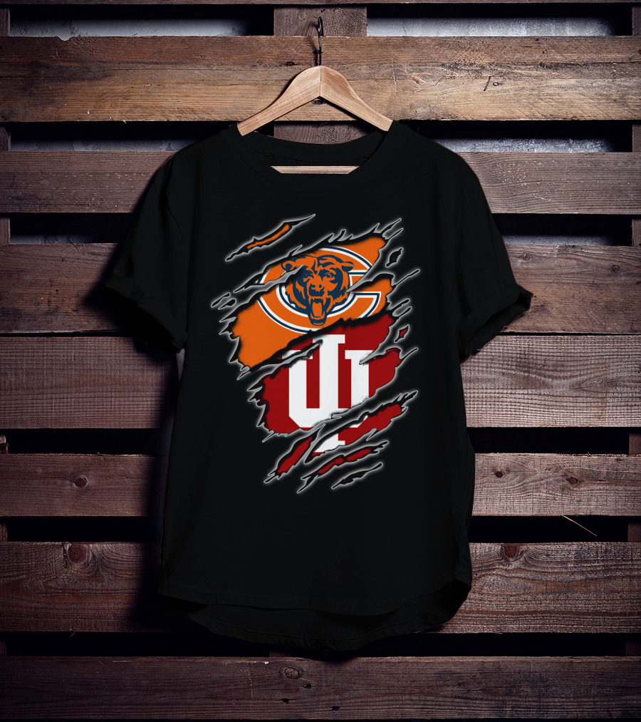 Chicago Bears Indiana Hoosiers Crossover T-Shirt