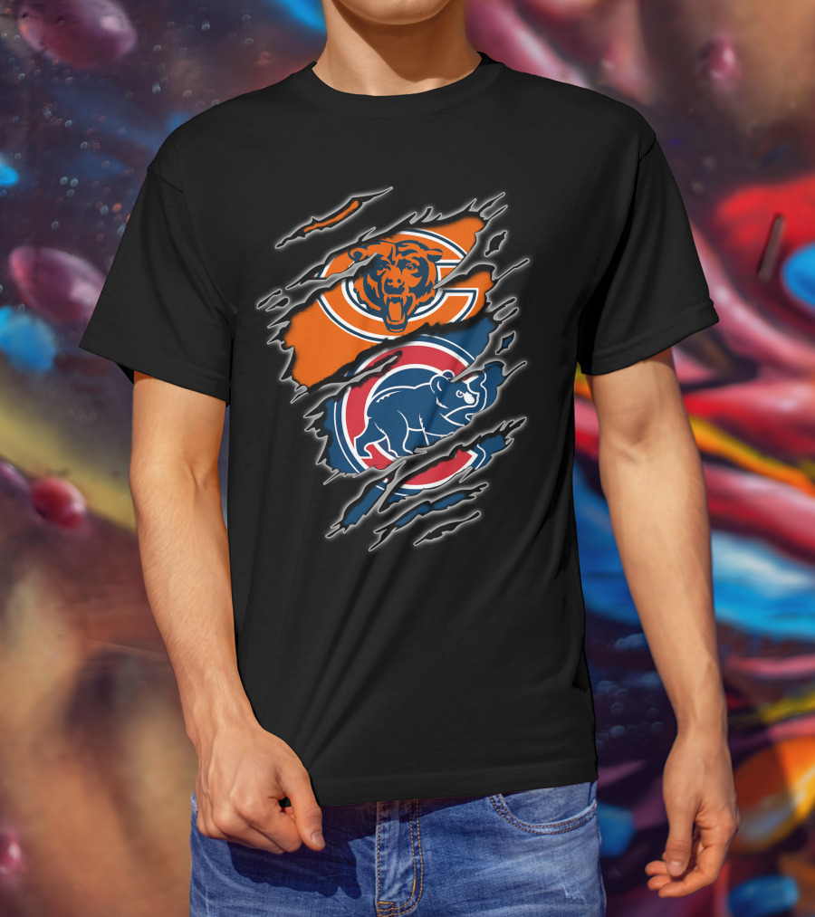 Chicago Bears Cubs Fan Crossover T-Shirt