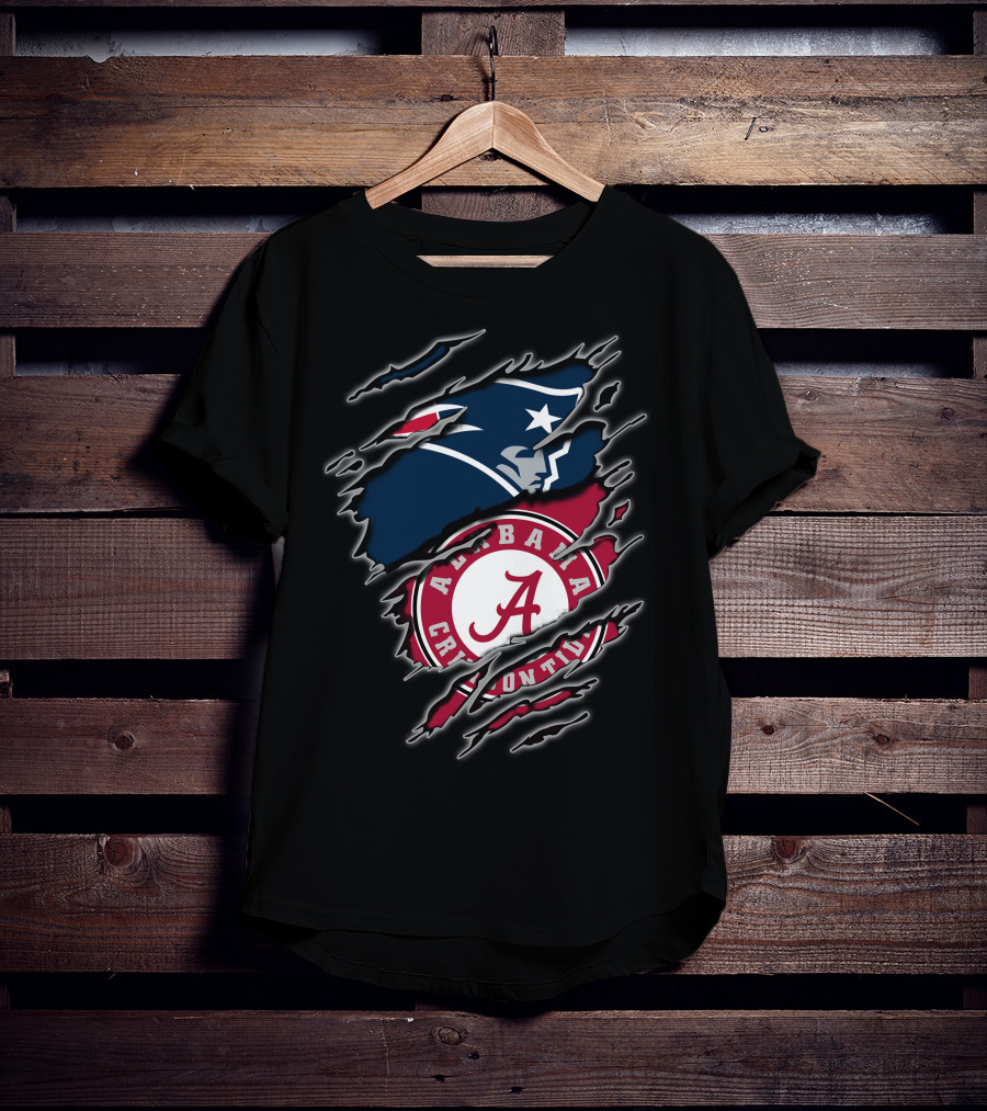 New England Patriots Alabama Crimson Tide Combo T-Shirt