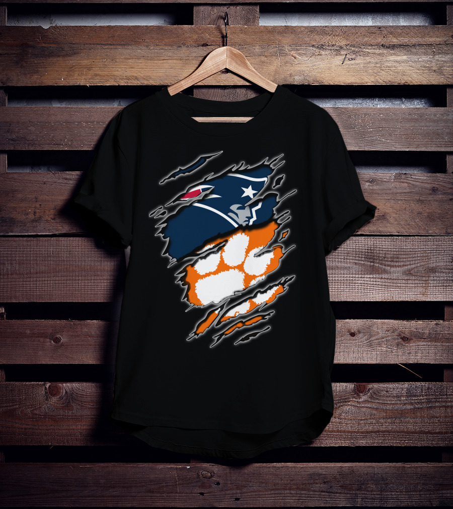 Patriots Clemson Paw Ripped T-Shirt