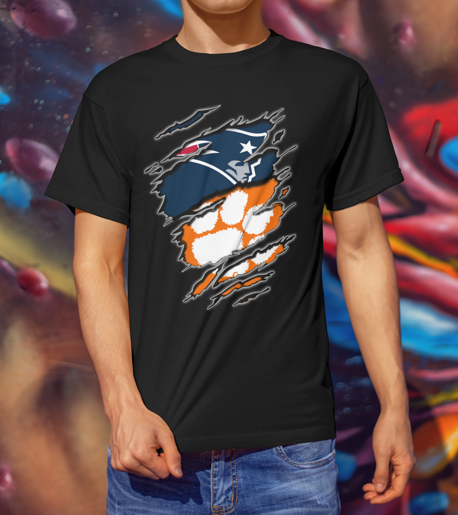 Patriots Clemson Paw Ripped T-Shirt