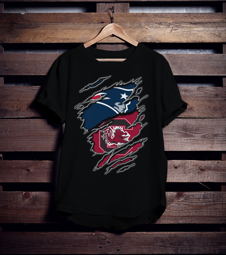 New England Patriots South Carolina Gamecocks Fusion T-Shirt