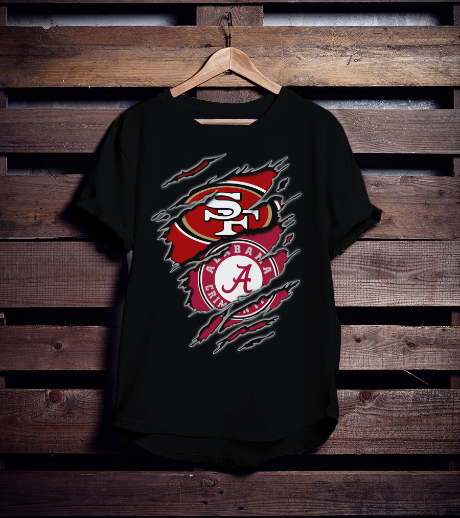 49ers Alabama Crimson Tide Crossover Fan T-Shirt