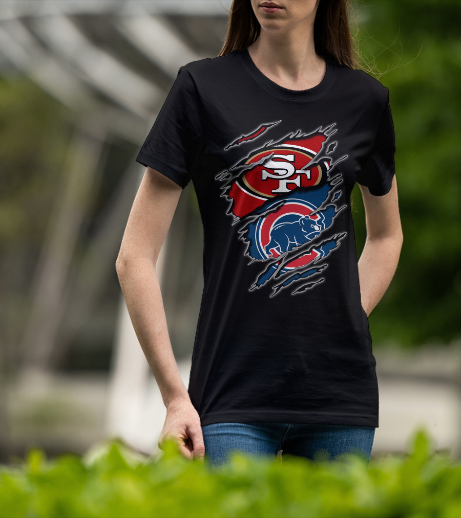 49ers Cubs Sf And Chicago Logos T-Shirt