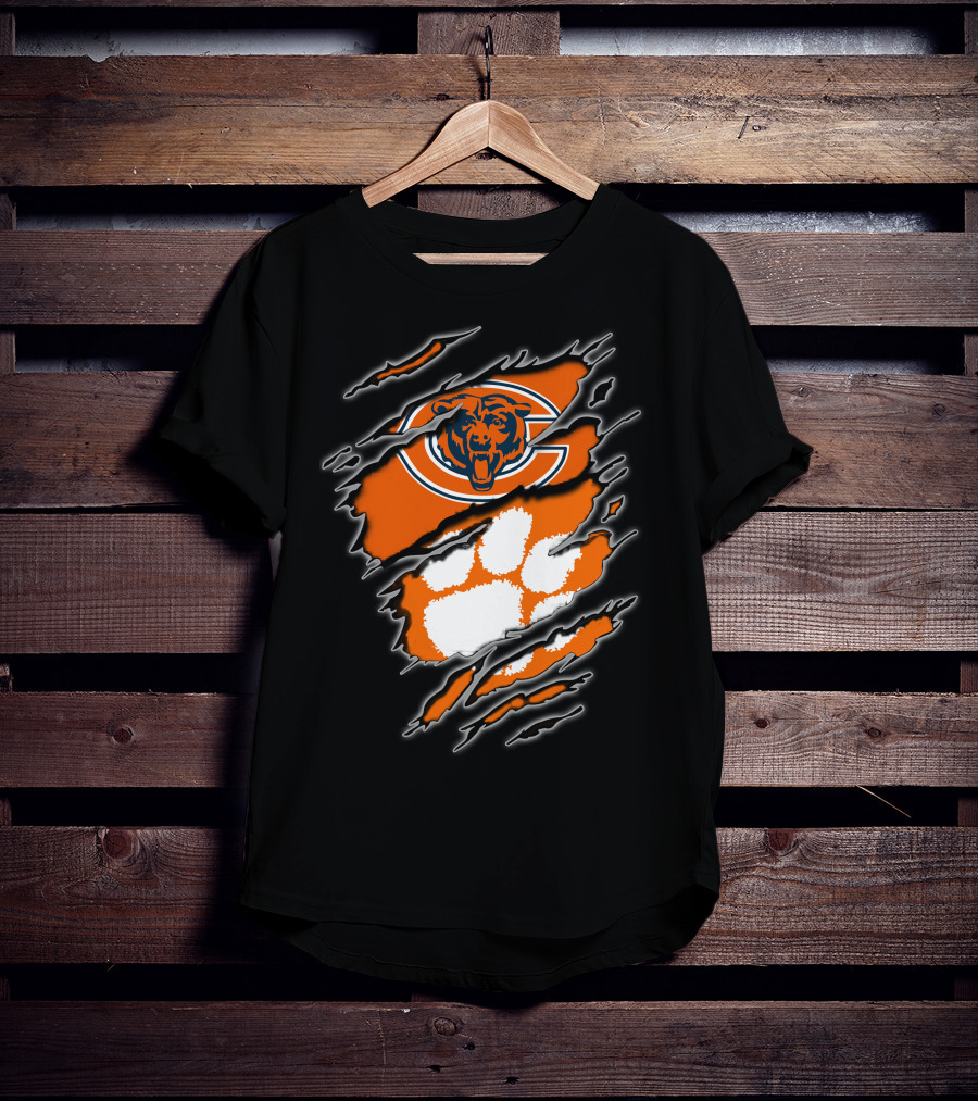 Chicago Bears Clemson Tigers Mashup T-Shirt