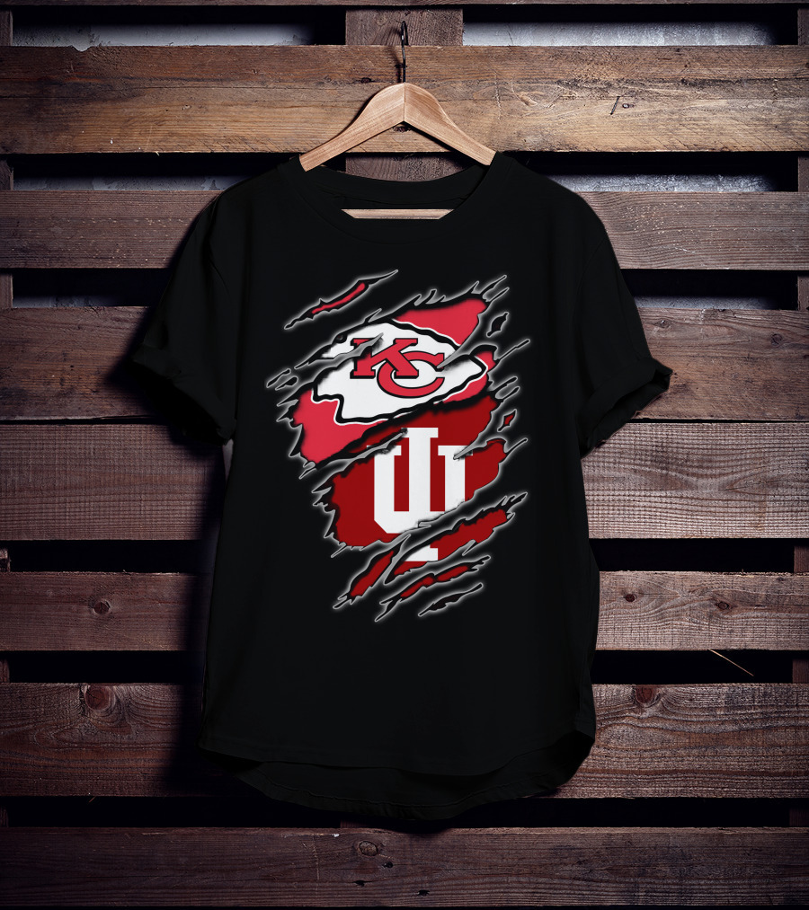Kansas City Chiefs Indiana Hoosiers Crossover T-Shirt