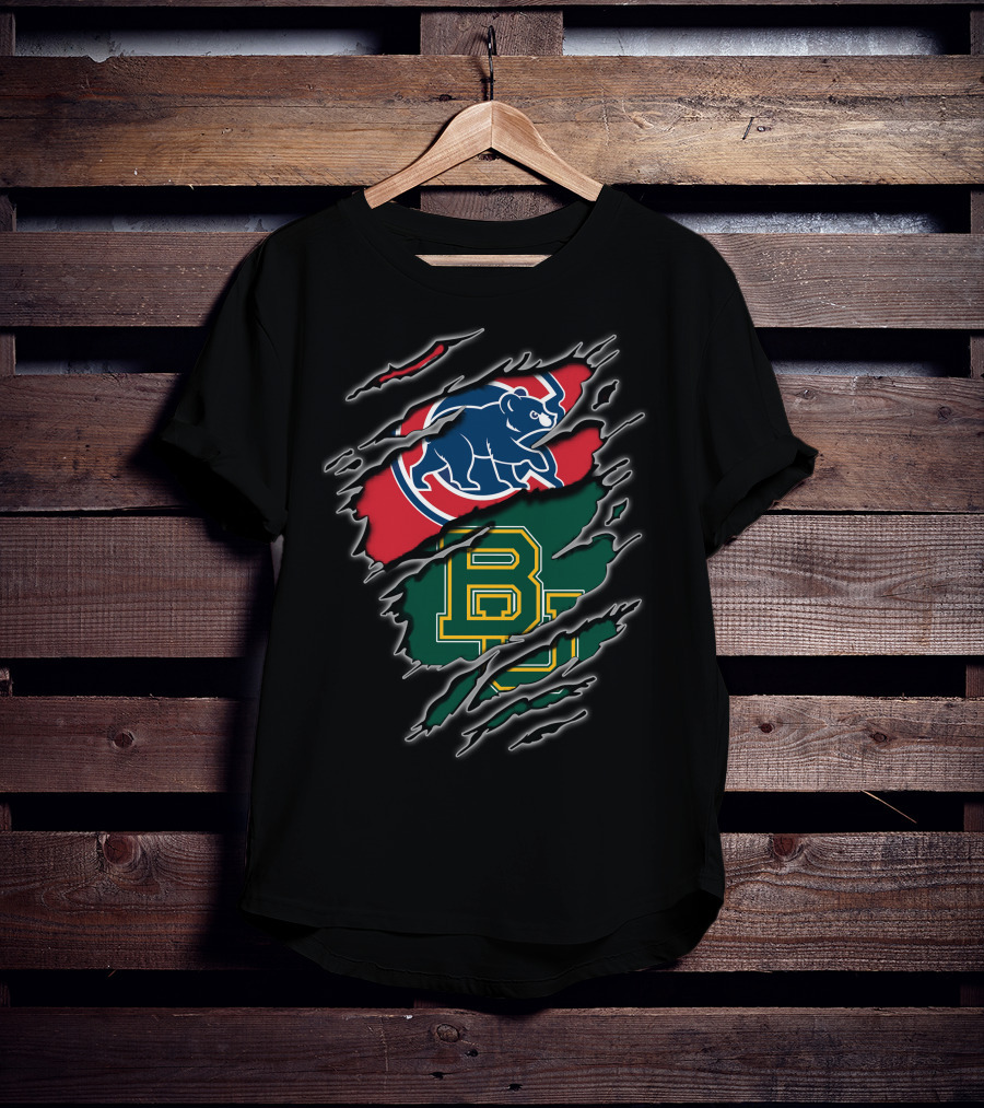 Cubs Bears Meets Baylor Football Creative Crossover T-Shirt