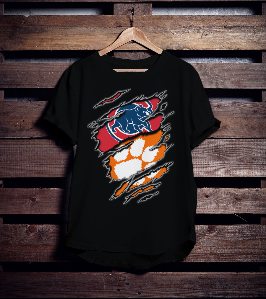 Cubs Clemson Paw Print Team Spirit T-Shirt