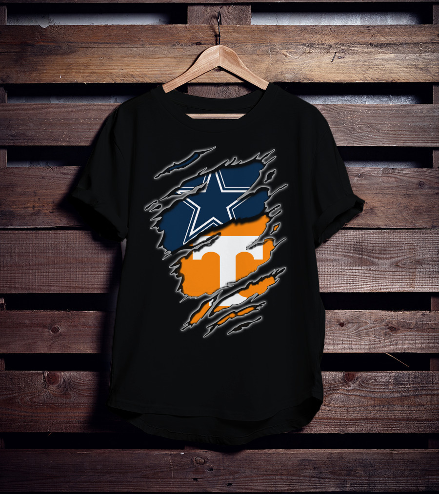Cowboys Star And Tennessee T Logo Fusion T-Shirt