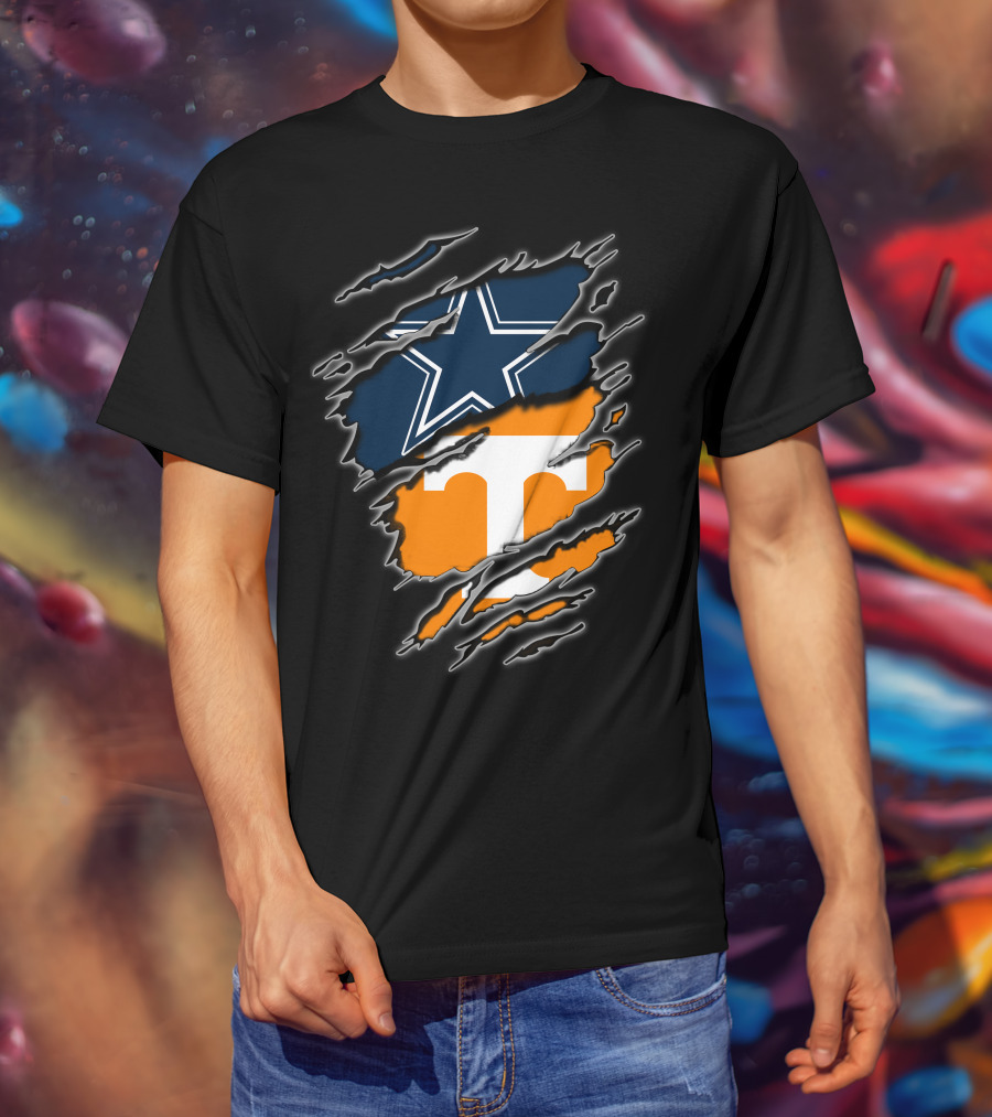 Cowboys Star And Tennessee T Logo Fusion T-Shirt