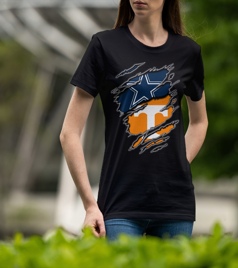 Cowboys Star And Tennessee T Logo Fusion T-Shirt