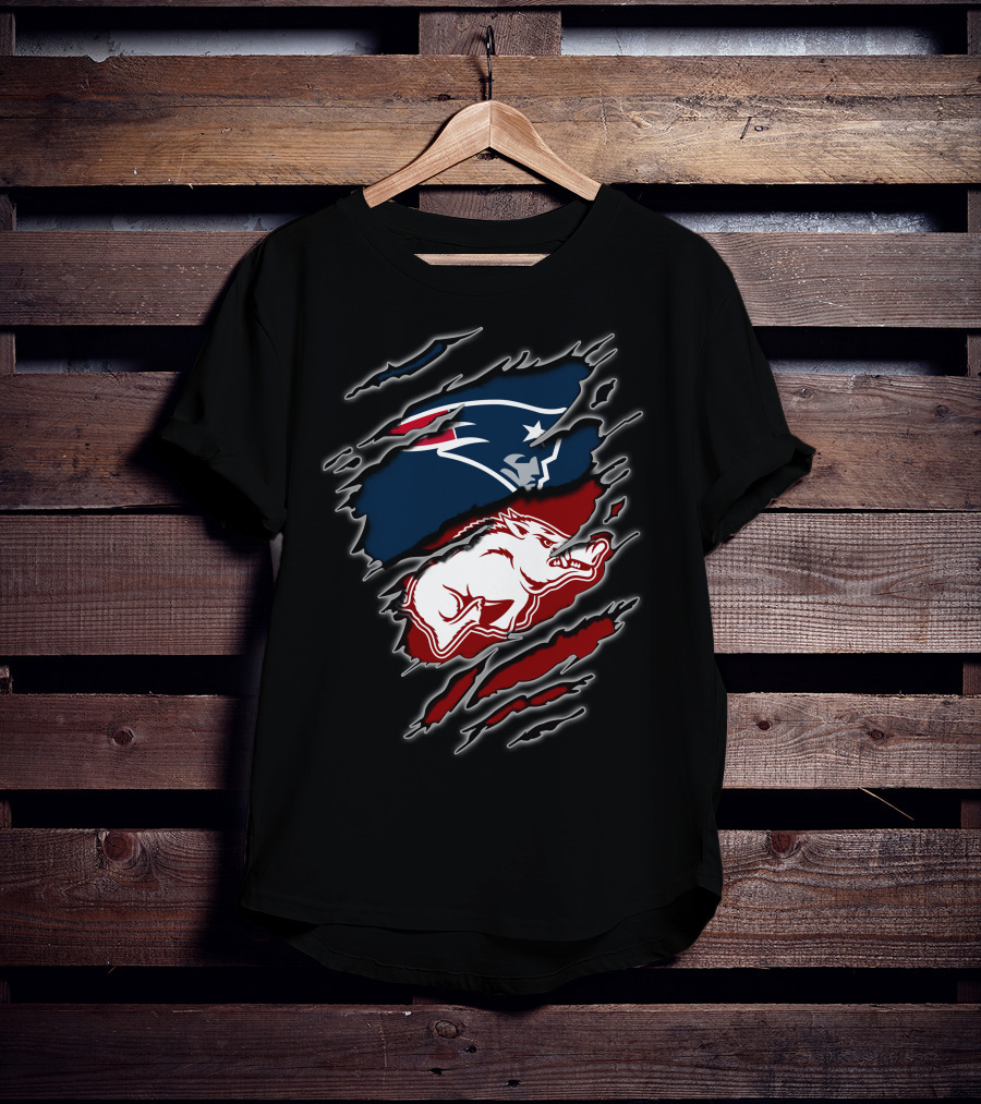 Patriots Arkansas Razorbacks Dual Logo Claw T-Shirt