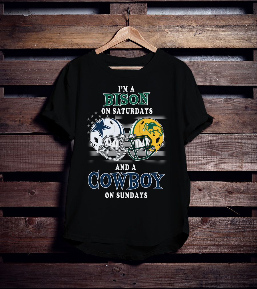 I'm A Bison On Saturdays And A Cowboy On Sundays T-Shirt