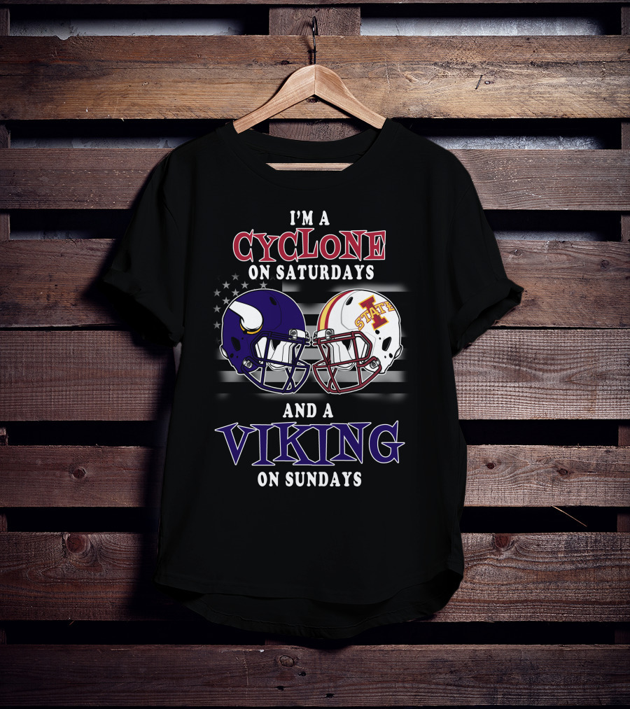 I'm A Cyclone On Saturdays And A Viking On Sundays T-Shirt