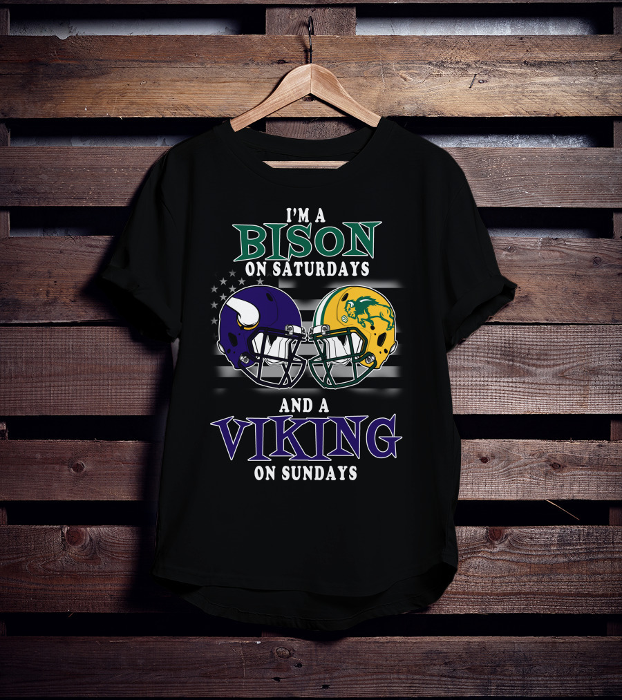 I'm A Bison On Saturdays And A Viking On Sundays T-Shirt