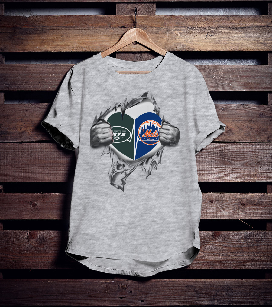 Jets Mets Heart Tornado Fan Passion T-Shirt